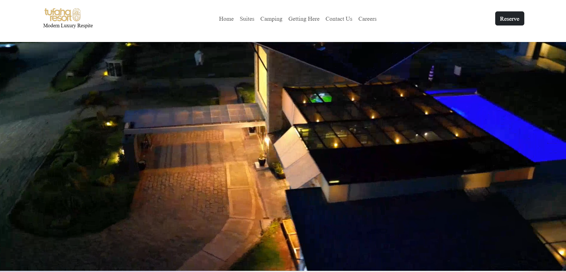 Tufaha Resort Website - Luxury resort booking system